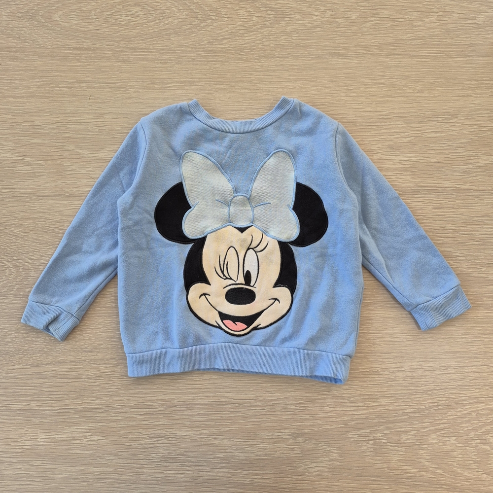 Toddler 1.5~2 Years Disney Blue Minnie Mouse Kids Sweatshirt